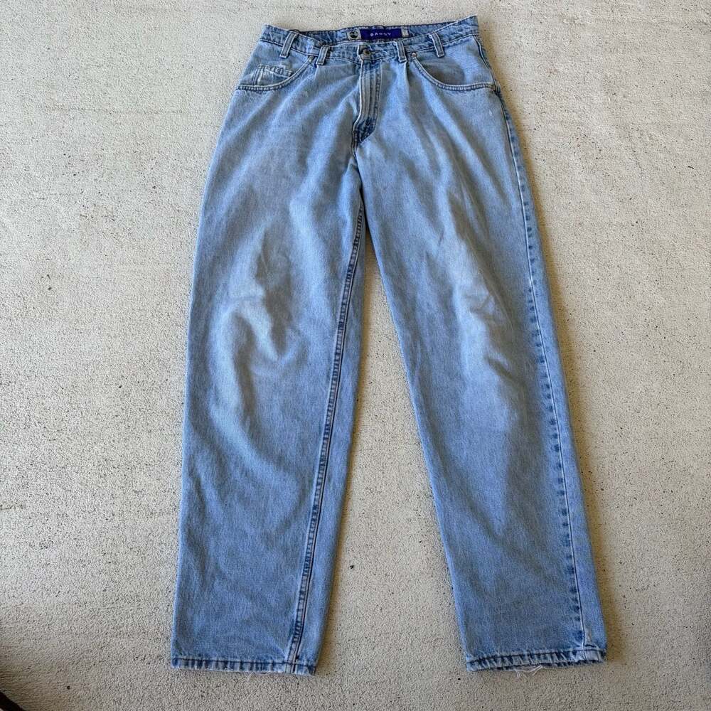 Vintage 90s Levi's SilverTab Baggy Light Wash Denim Jeans Size 33x34